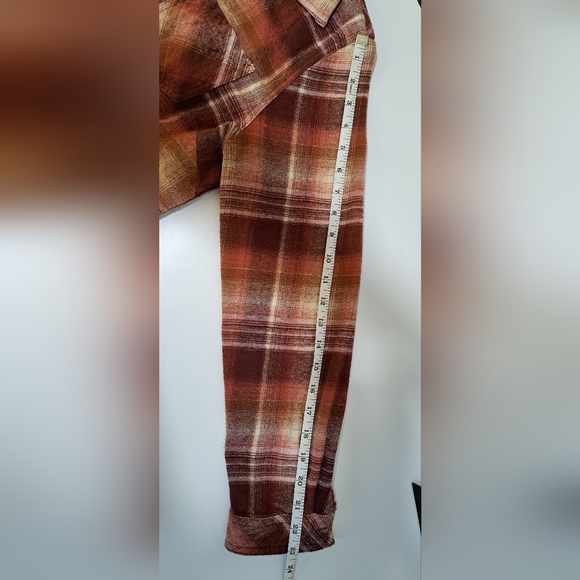 Legendary Whitetails Brown Orange Pumpkin Spice Flannel Button Up Womens Size L - Picture 9 of 11